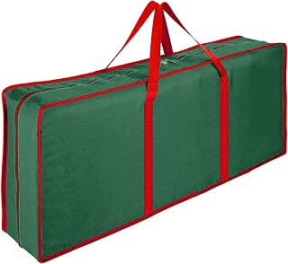 Wrapping Paper Organizer Zipper Christmas Storage Case Ribbon Bow Stickers | Wrapping Paper Carrying Case With Interior Pockets Stickers for Holiday Celebration Christmas Home Traveling