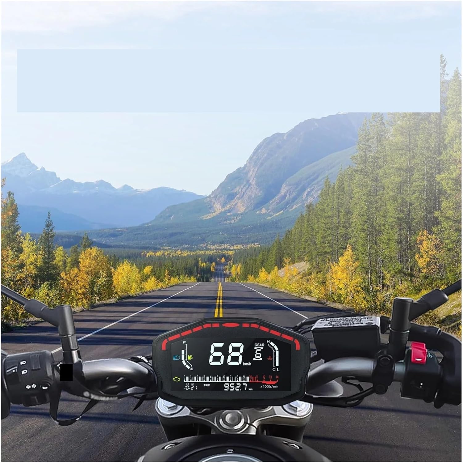 Odometer Speedometer For 2 4 Cylinders Universal Speedometer Motorcycle Digital Odometer Fuel Meter Display Dashboard Speedometer