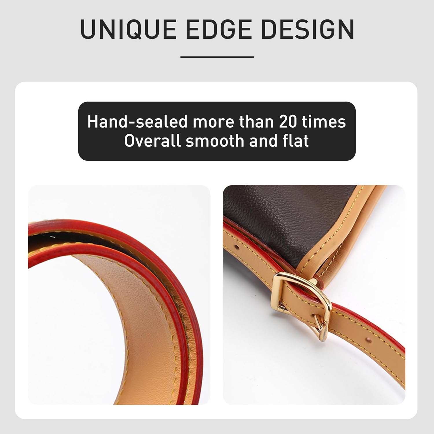 Vachetta Leather Strap Purse Straps Replacement Crossbody Compatible with Carryall Tote Bag,Vegetable Tanned Top Cowhide Leahter Bag Strap,Width0.79'',Length35.4-41.7'',Beeswax