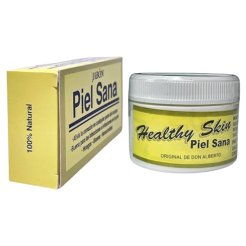 Piel Skin Jabon saludable Sana La Crema (Jabón Piel Piel 3.5oz y Crema 1.38oz)