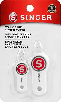 SINGER 07342 Machine and Hand Needle Threader, 2-Count,