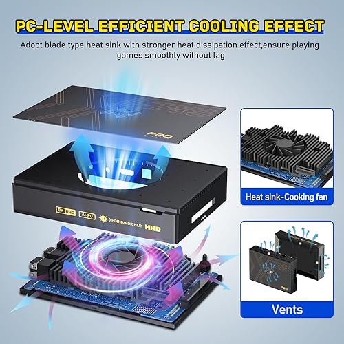 Miniatura 5 de Kinhank Super Console X5 PRO Retro Game Console with 16000+Games with Game&TV System,BT 5.0,Rock Chip RK3588S,SATA 3.1,Wireless Controllers