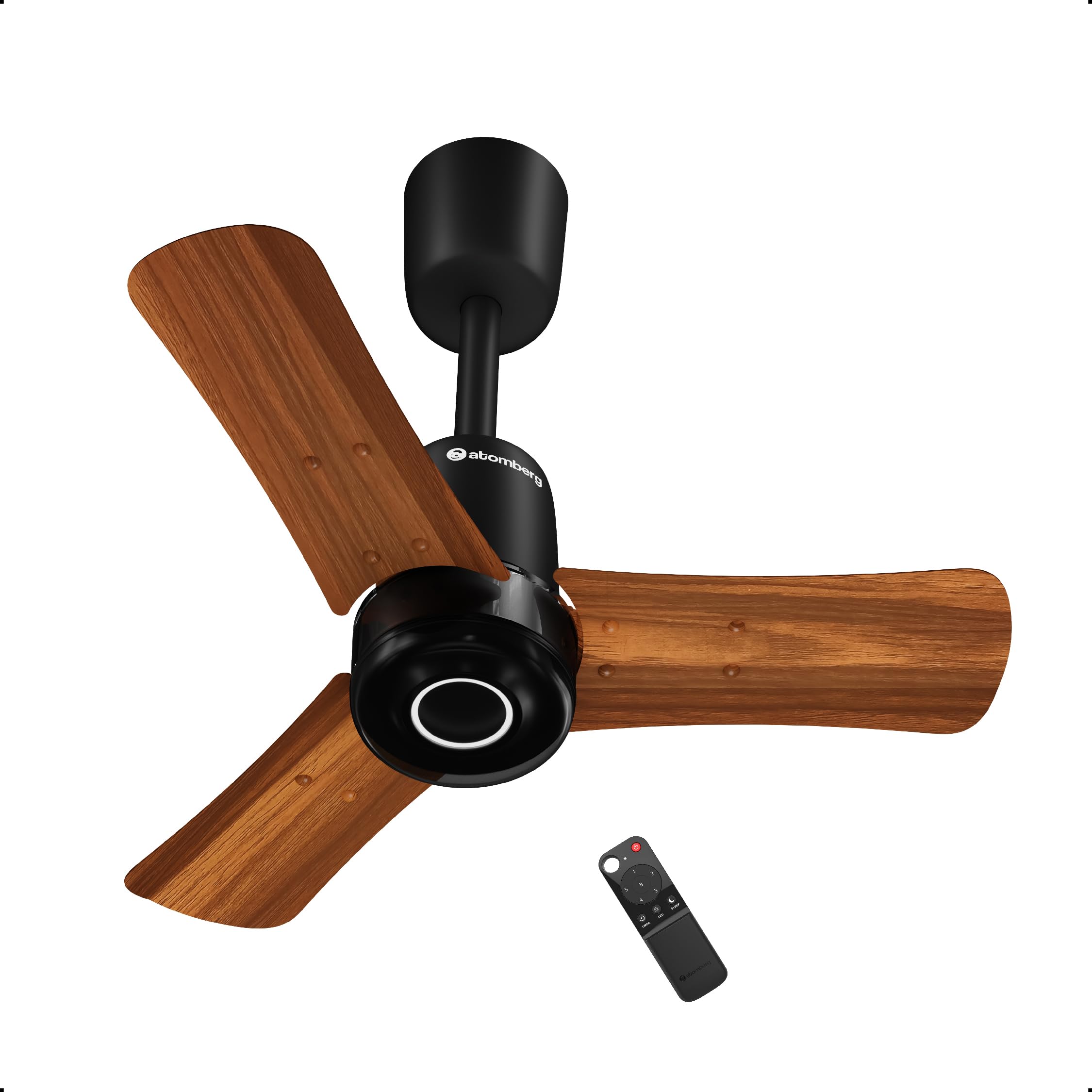 atomberg Renesa Elite Smart 600mm BLDC Ceiling Fan with IoT & Remote Control | 5 star Rated | High Air Delivery with Moonbeam LED Light | Newly Launched | 5 Year Warranty (Golden Oakwood)