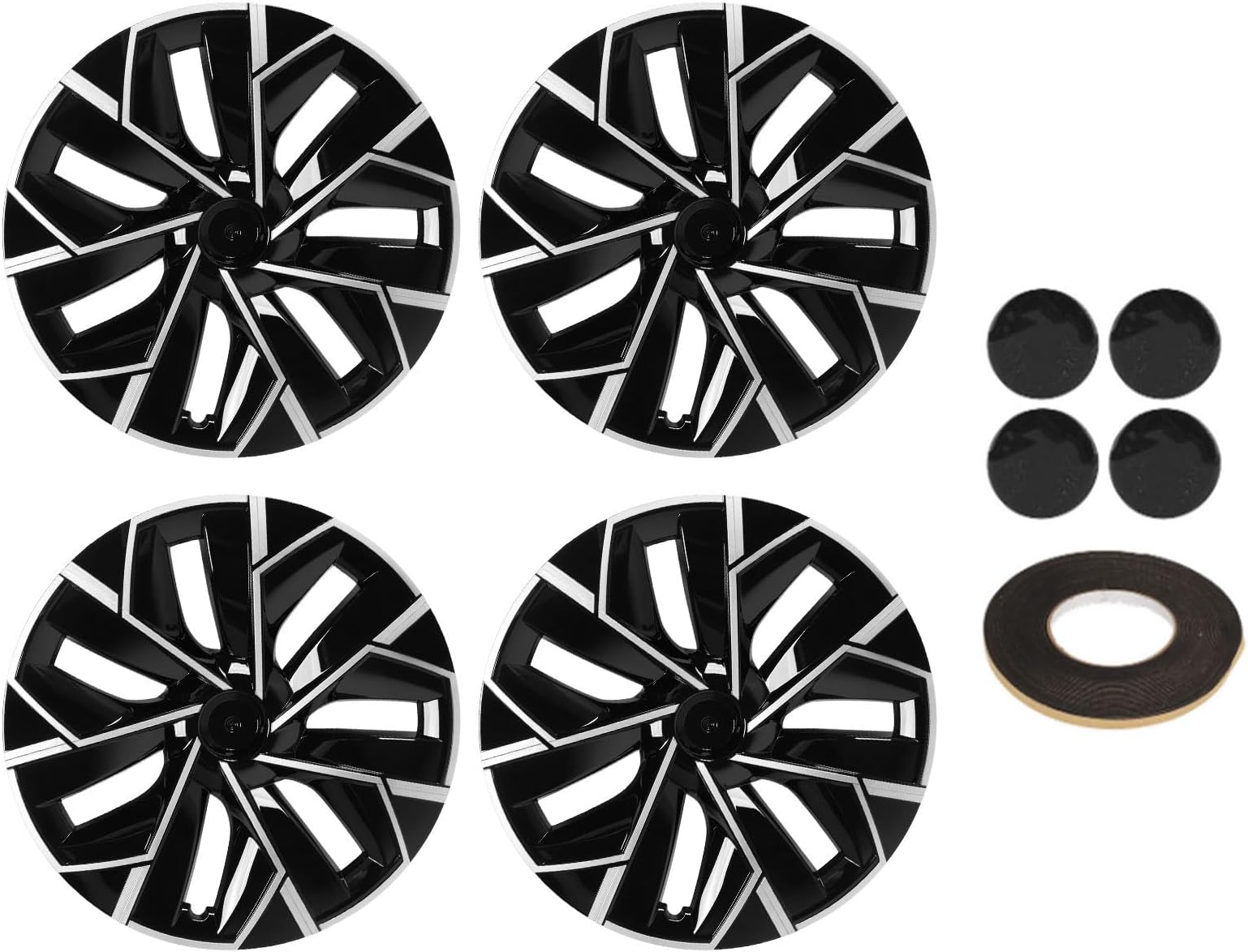 19 Inch Wheel Hub Cap Replacement, Bright Black ABS Hubcap for 2021 to 2024 - Durable Design, Full Rim Protection, Stylish Upgrade