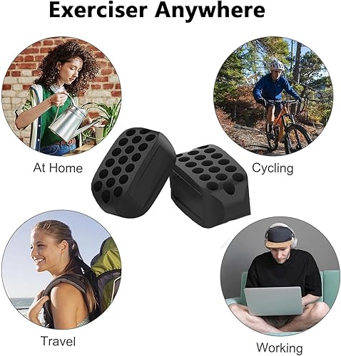 Miniatura 6 de Ejercitador de mandíbula para hombres, 3 niveles de resistencia (6 piezas) sin BPA, silicona para ejercitador de mandíbula, tabletas de goma para