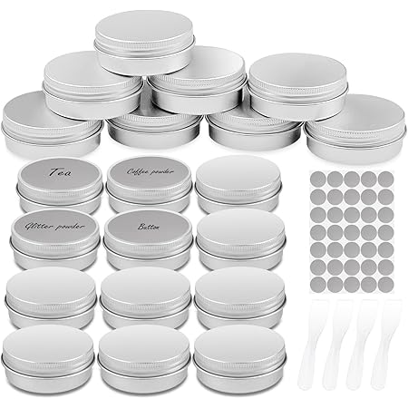 100 Barattolini In Alluminio Da 30 Ml Con Coperchio - Ideali Per Cosmetici, Balsami E DIY - Foto 6