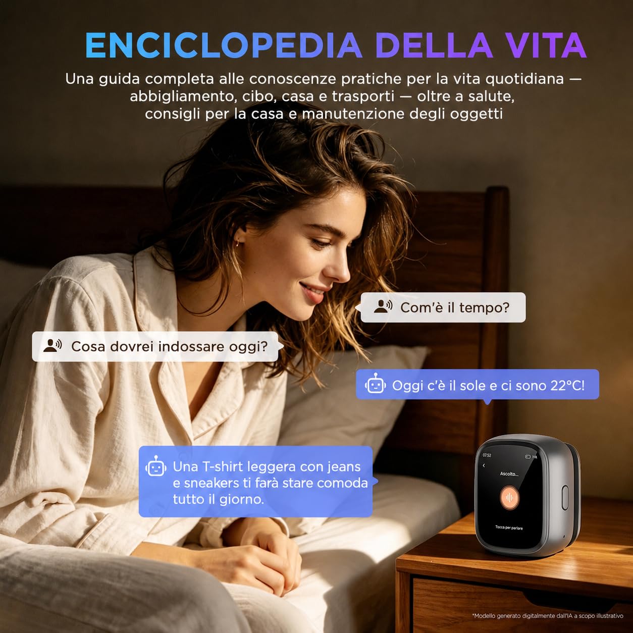 Z02 Traduttore vocale IA e badge, dispositivo di traduzione in tempo reale 102 lingue, registrazione con un‑clic per verbali d’incontri e mappe mentali, Bluetooth integrato per viaggi e lavoro