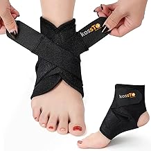 elastic Premium Ankle Compression Brace, Adjustable Support Brace for Foot Care, Sprain, Injury, Swelling & Pain Relief, Ankle Brace for Men & Women (Pair)