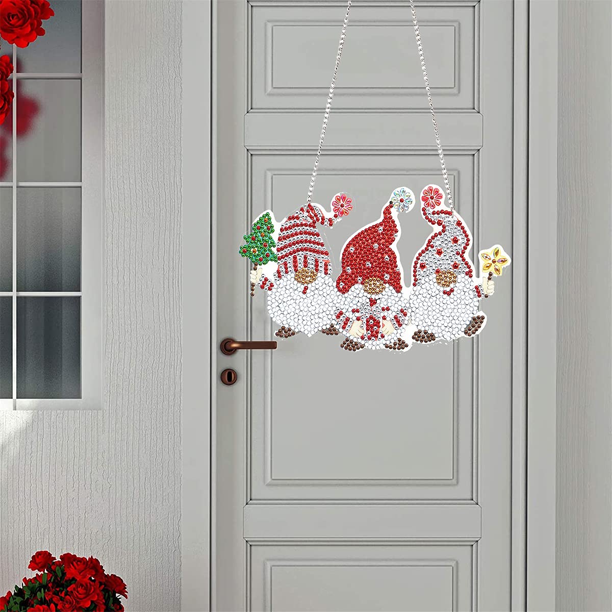Kit Peinture Diamant 5D Pendentif De Noël - Loisir Créatif Pour Adultes Et Enfants - Décoration étincelante Fenêtre/mur