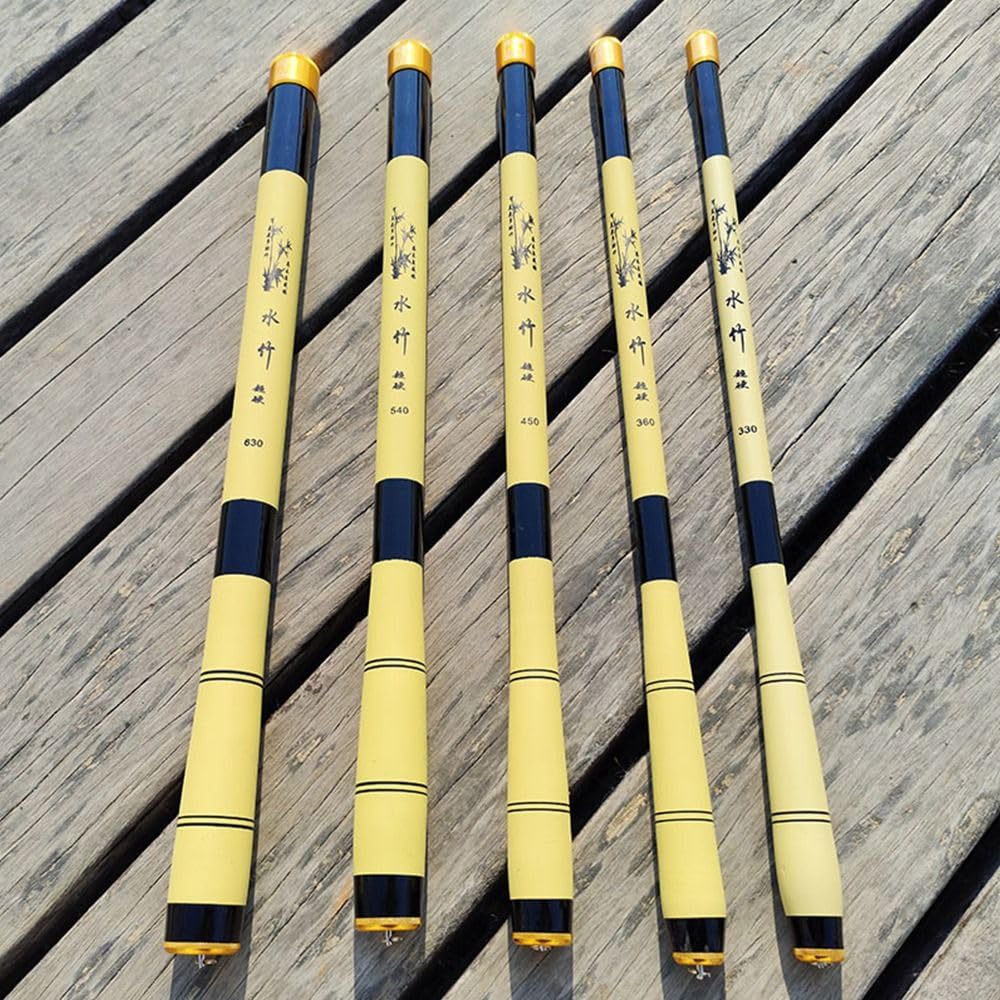 Canna da Pesca telescopica Ultraleggera | Canne da pesca portatili con alimentatore for carpa a mano in fibra di carbonio Stream Lake
