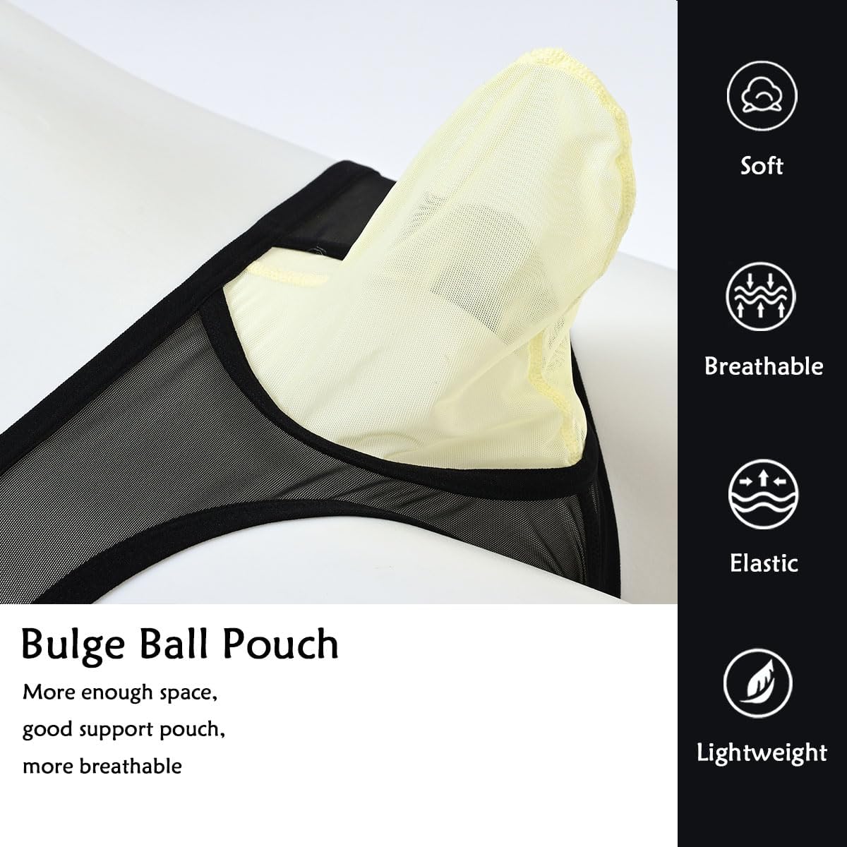 ZONBAILON Men's Sexy Mesh Underwear Briefs See Through Breathable Briefs with Bulge Pouch - Image 5