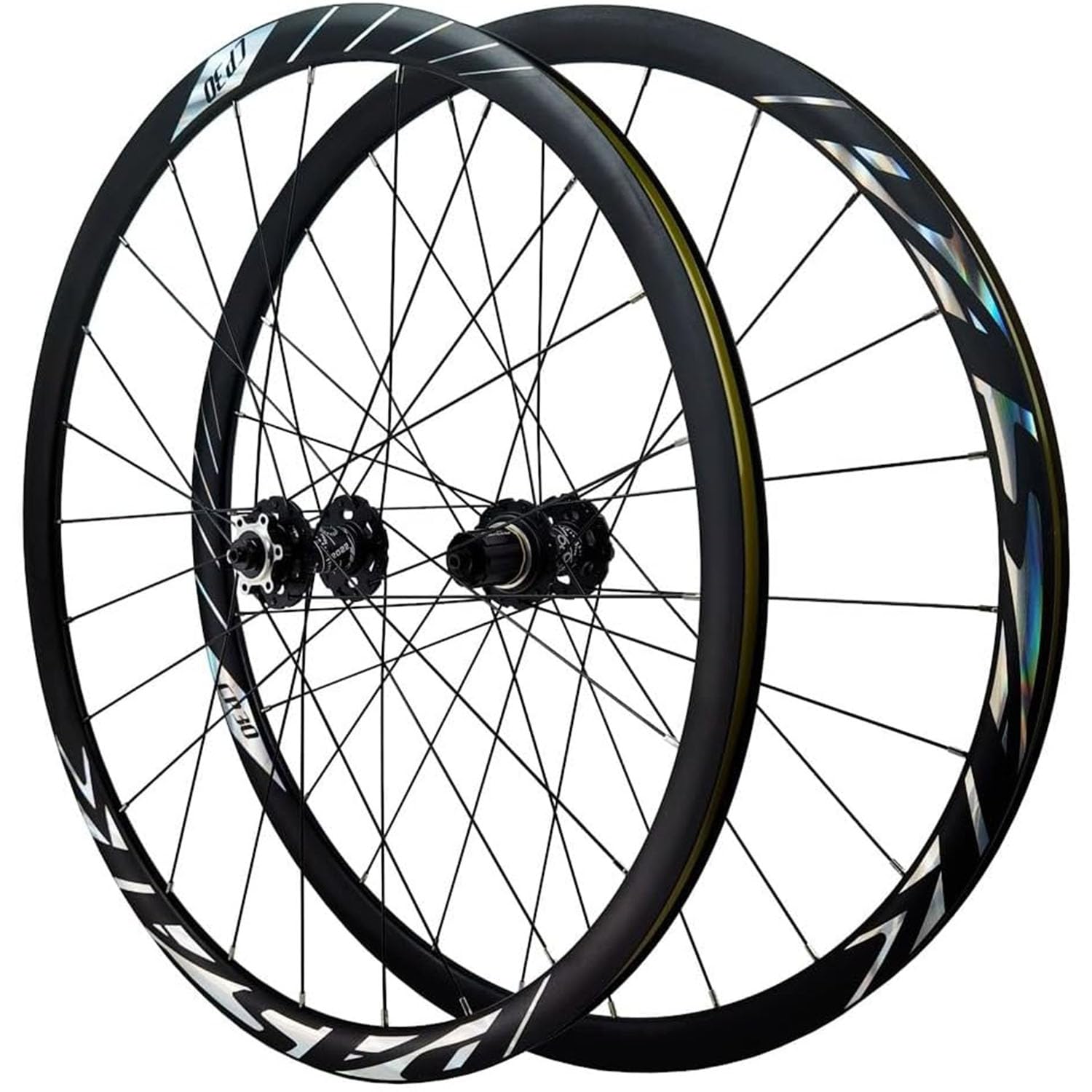 Zestaw kół do roweru szosowego 700c z osią przelotową – aluminiowe felgi 30 mm, kompatybilne z hamulcem tarczowym, piasty 24 h do kasety o prędkości 8-12 biegów, lekkie ulepszenie wydajności