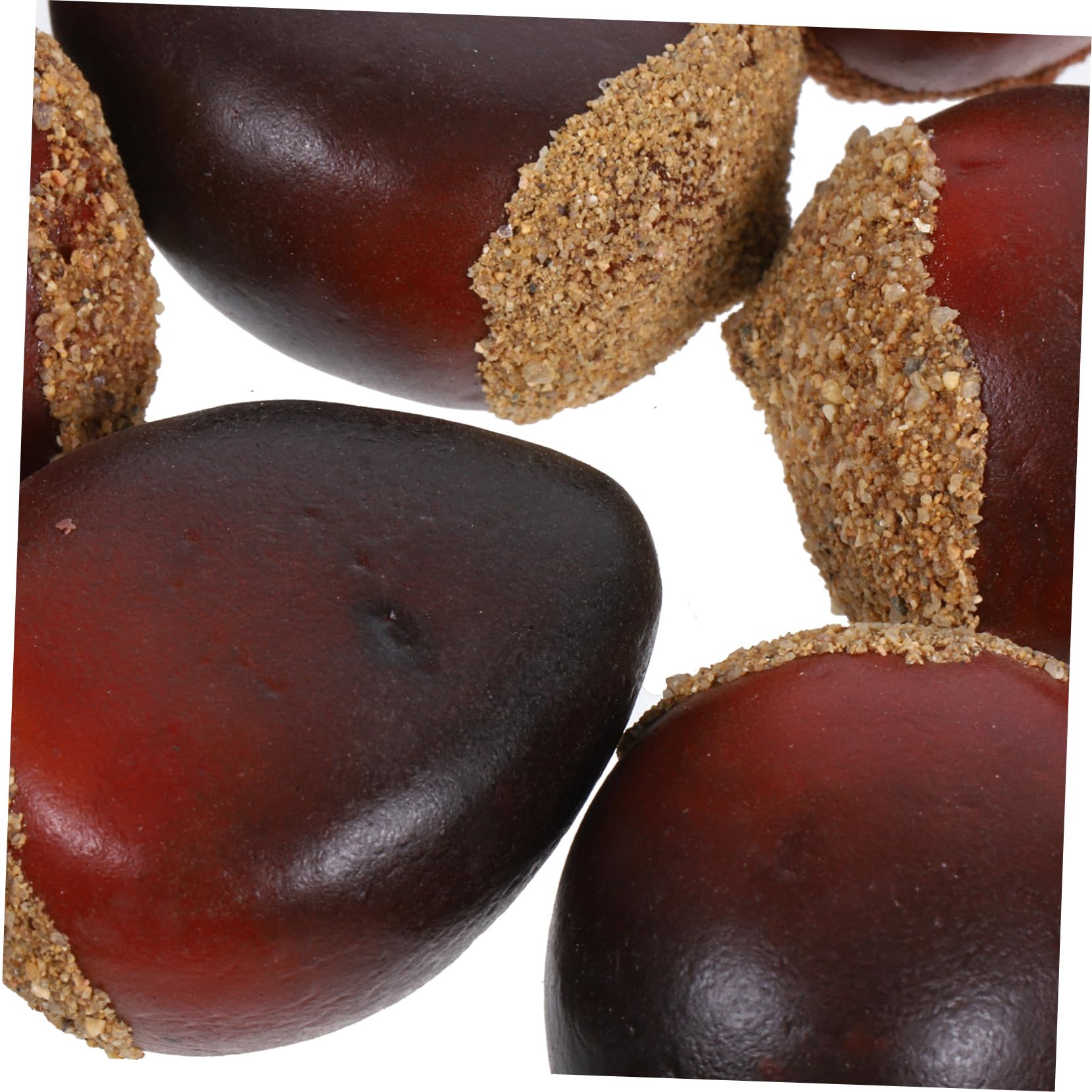 MAGICLULU 5 Juegos Castaña De Espuma Espumas Modelo De Frutas Nueces De Simulación Castañas De Espuma Falsa Castañas Realistas Castañas Falsas Comida De Cocina Artificial Coffee 30 Uds * 5