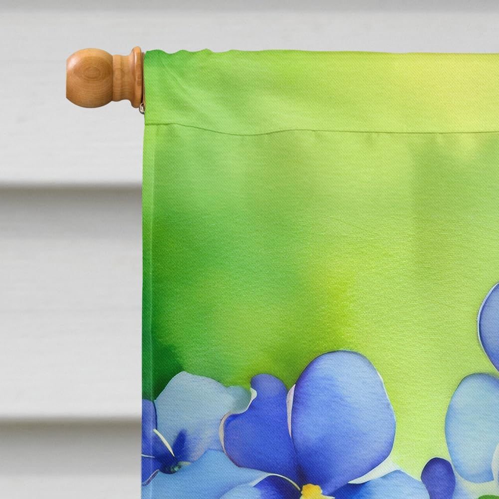 Caroline's Treasures Illinois Violet in Watercolor House Flag Large Porch Sleeve Pole Decorative Outside Yard Banner Artwork Wall Hanging, Polyester, House Size, Multicolor