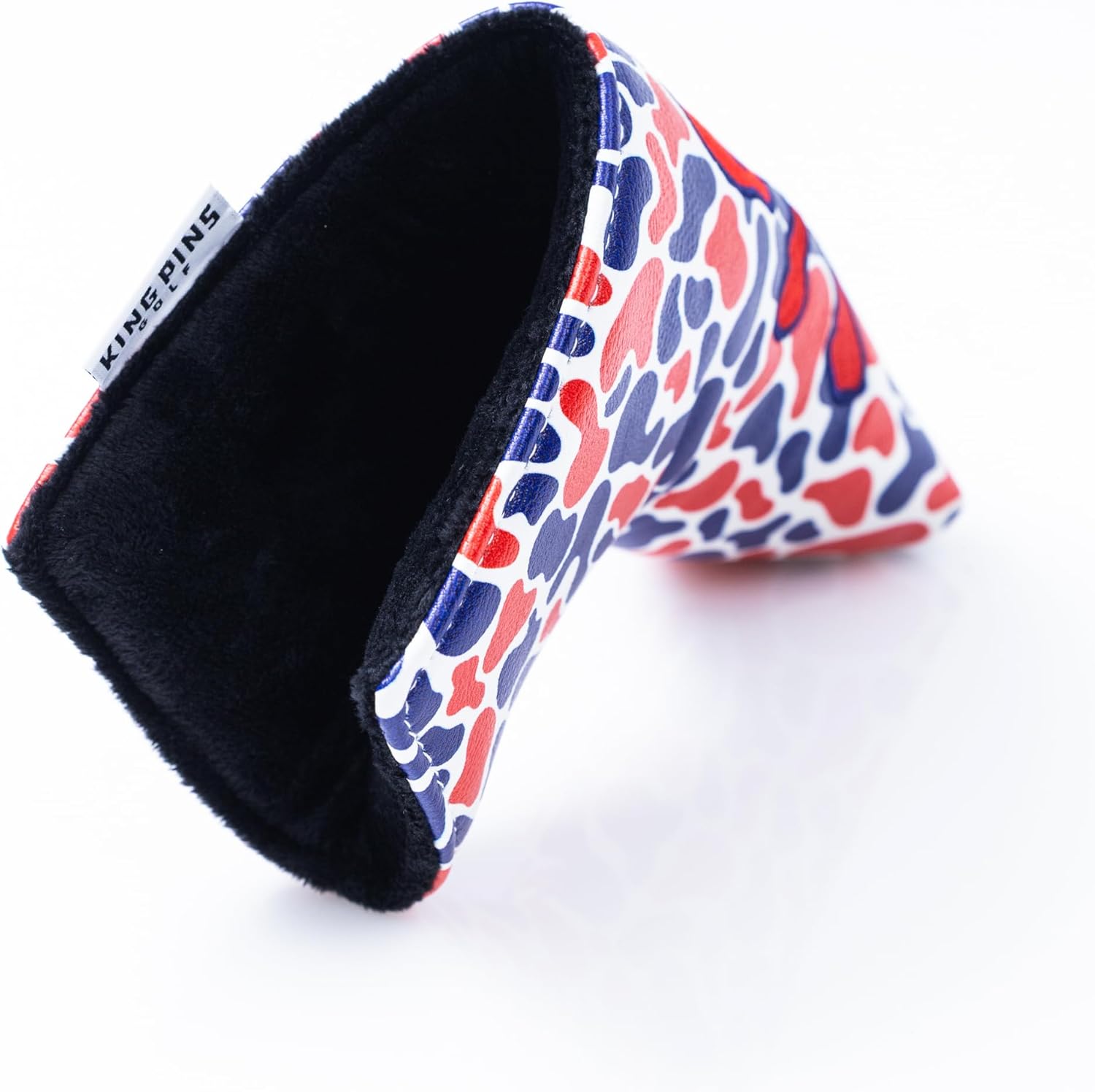 Red White Blue Camo Headcovers - Premium Quality Golf Headcovers. Embroidered Hand-Made Leather, Stylish Golf Club Cover - Customize Your Golf Bag