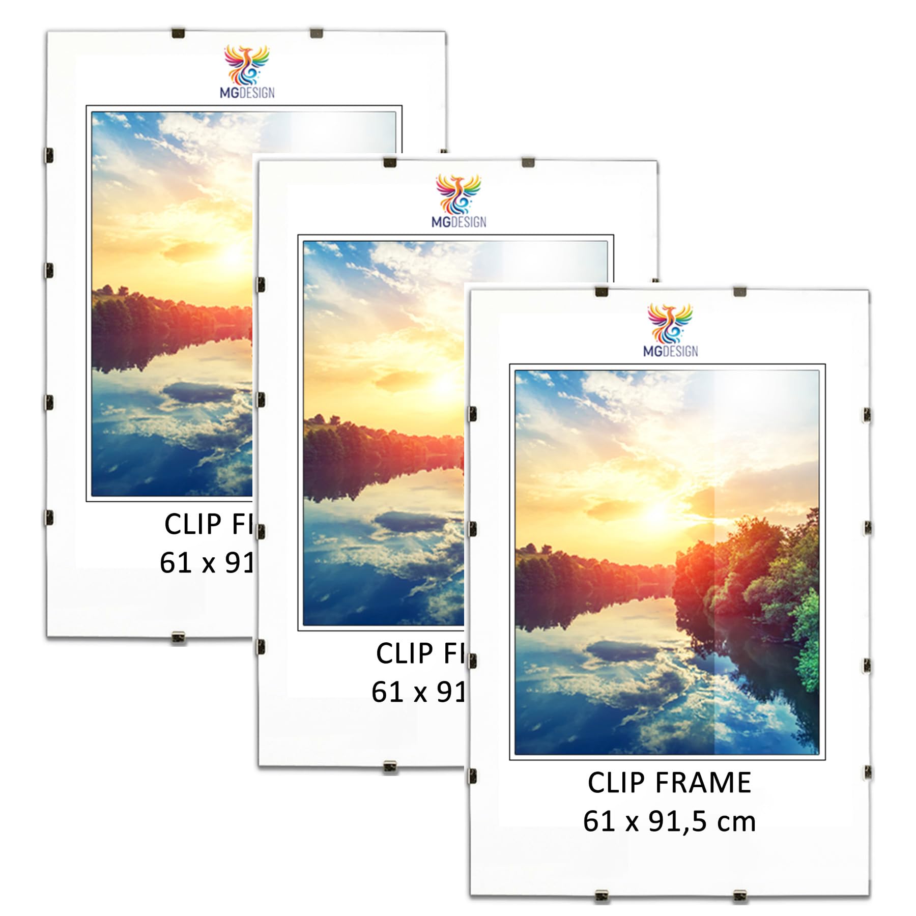 Cadres de fixation murale portrait paysage pour posters 61x91.5