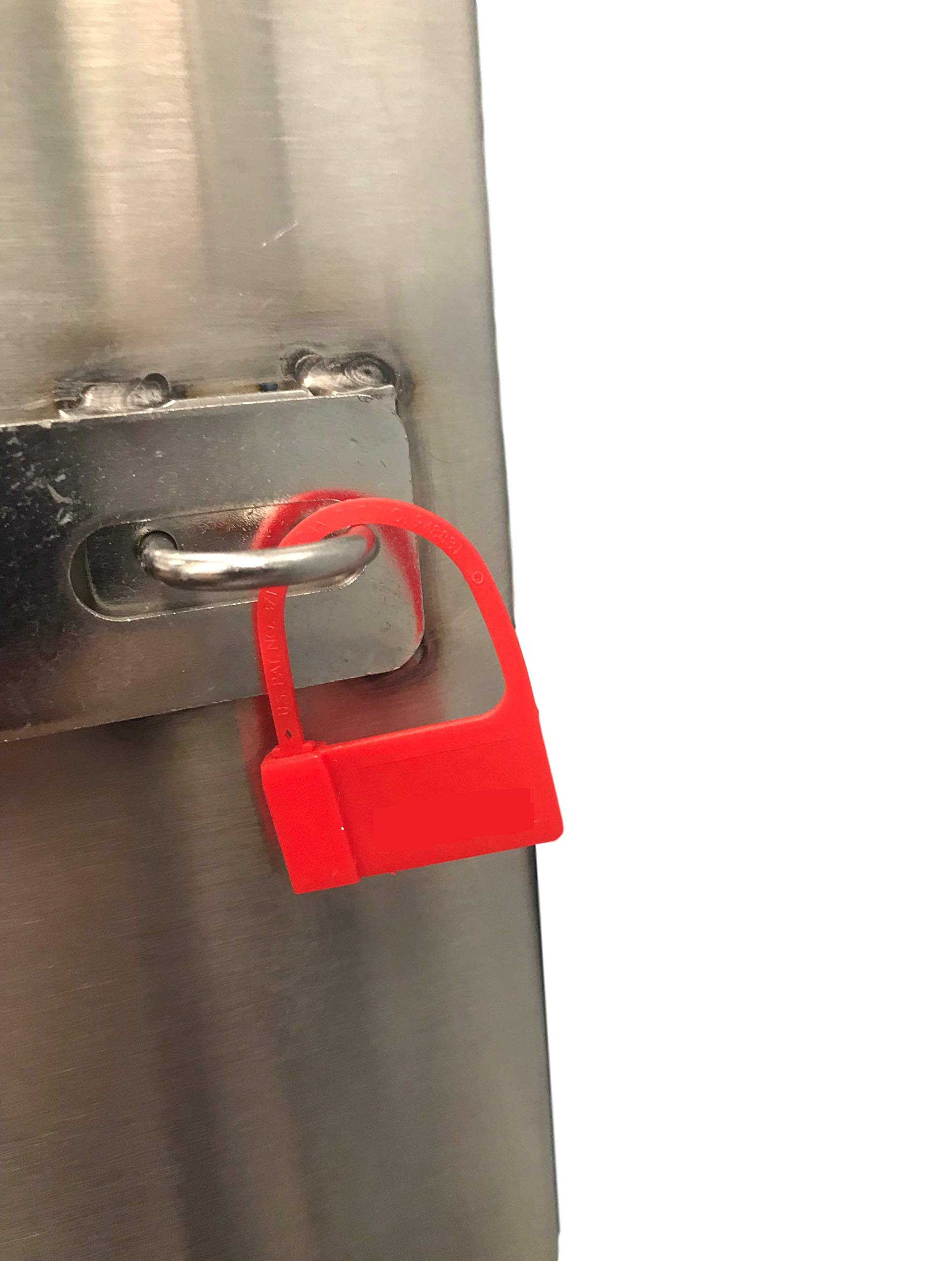 Omnimed 484108-R Safety Control Seals Without Numbers, 1" Length, 1" Wide, Plastic, Red (Pack of 100)