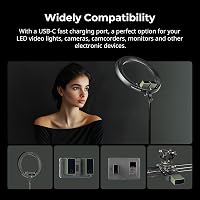 SMALLRIG NP-F970 Akkumulátor 10500 mAh - Sony Kamerákhoz, PD 36W USB-C Gyorstöltés, OLED Kijelző, Videó Lámpákhoz, Kamerákhoz, Zöld 4