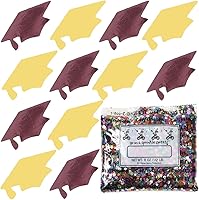 Vista 15 de Confeti Grad Cap Negro, Púrpura Combo - 2 bolsas de media onza (1 oz) (8400/8412)