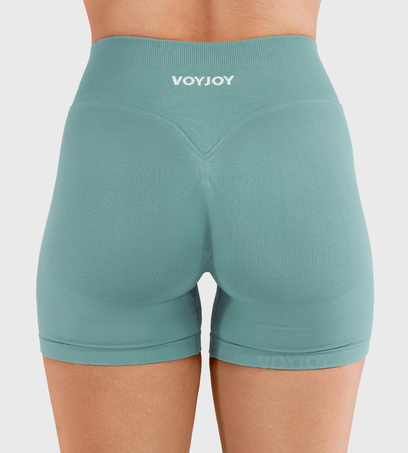 VOYJOY Women's Impact Yoga Shorts 4.5" Seamless Hidden Scrunch Butt Lifting No Front Seam Workout Running Booty Shorts - Image 3
