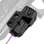 Gmconn Purple Laser Sight for Pistol with a Rail, Low Profile Beams for Full Size or Compact Guns, Rechargeable, (Beam Output <5mW, Class IIIA)