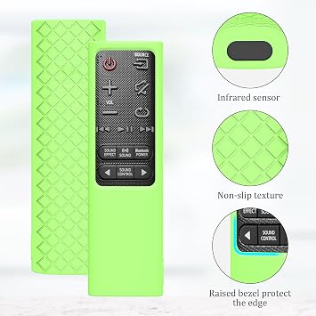 Cover for Samsung AH59-02733B AH59-02692E AH59-02692F AH59-02692P Remote Cover Silicone Protective Skin, Glow Green