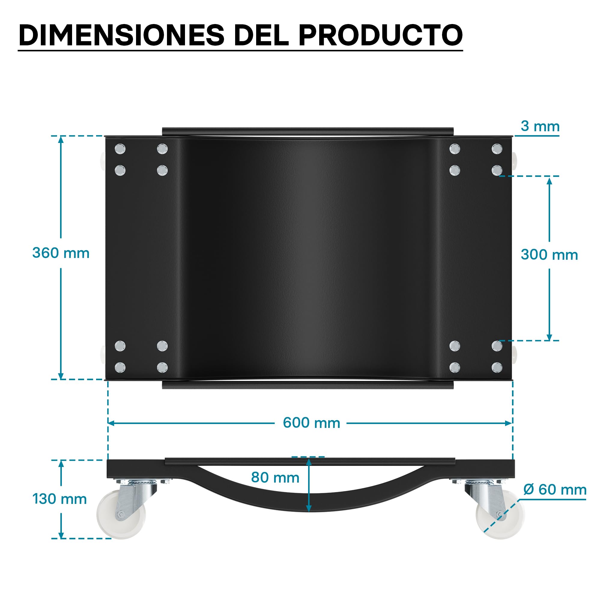 Peana ruedas Ayuda maniobras vehículos Set 2 unidades Ruedas mover coche Taller Garaje Ayuda aparcar 900 kg/par