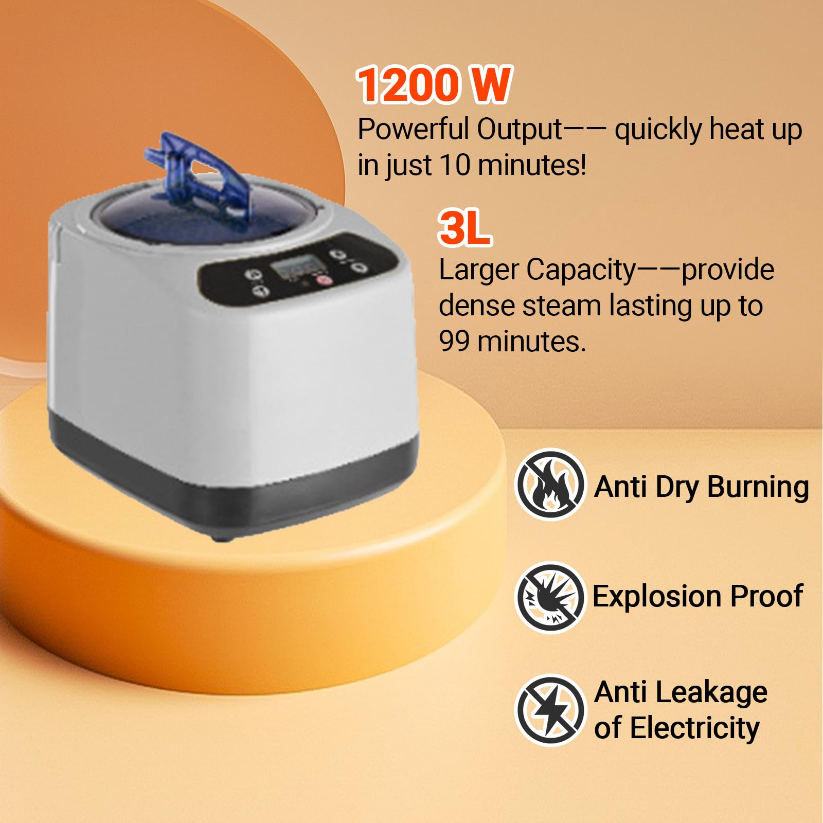 Tente De Sauna Portable Pour Un Usage Domestique, 180x80x80cm, Gousse De Sauna éTanche Avec GéNéRateur De Vapeur De 1200w 3l, Peut Se Tenir Debout Ou S'Asseoir Pour La Relaxation, Soulager Le Stress