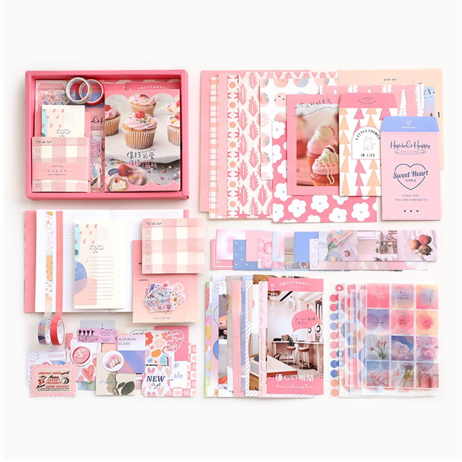 Aputue Scrapbook Supplies Kits, 155PCS Aesthetic Scrapbook Paper Art Journaling Kit for Bullet Journals, Vintage Journaling Aesthetic Stickers, Stickers DIY Gift for Teen Girl Women Kid