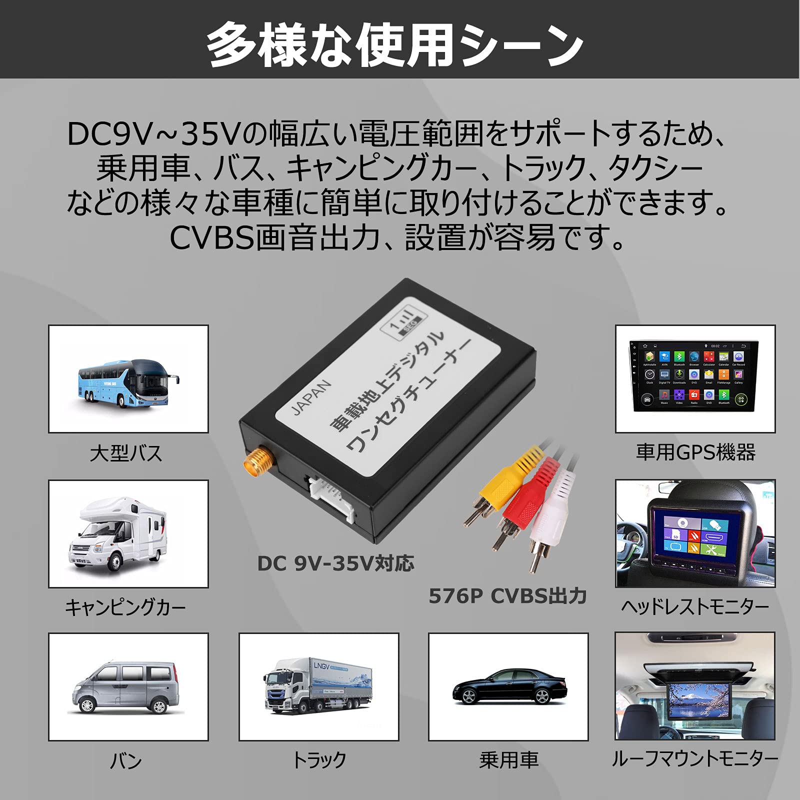 Amazon.co.jp: 地上デジタルTVチューナー 車載用 ワンセグチューナー