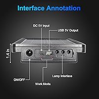 Vista 5 de Panel solar de 6 V 5 W con batería de litio recargable de 2400 mAh incorporada y luz LED, kit de cargador de batería solar con salida USB de 5 V