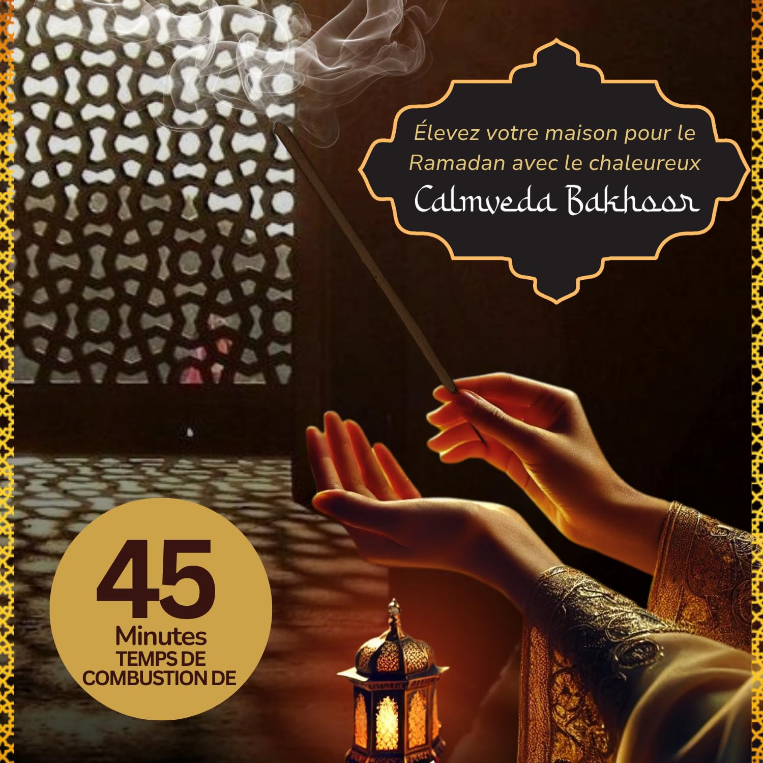Calmveda Bâtons d'encens Arabian Oud Bakhoor بخور اماراتي 42 unités Encens arabe profond et chaleureux comme Al Nasaem Hoor Alain Al Raheeb Oud Bukhoor Cadeaux islamiques