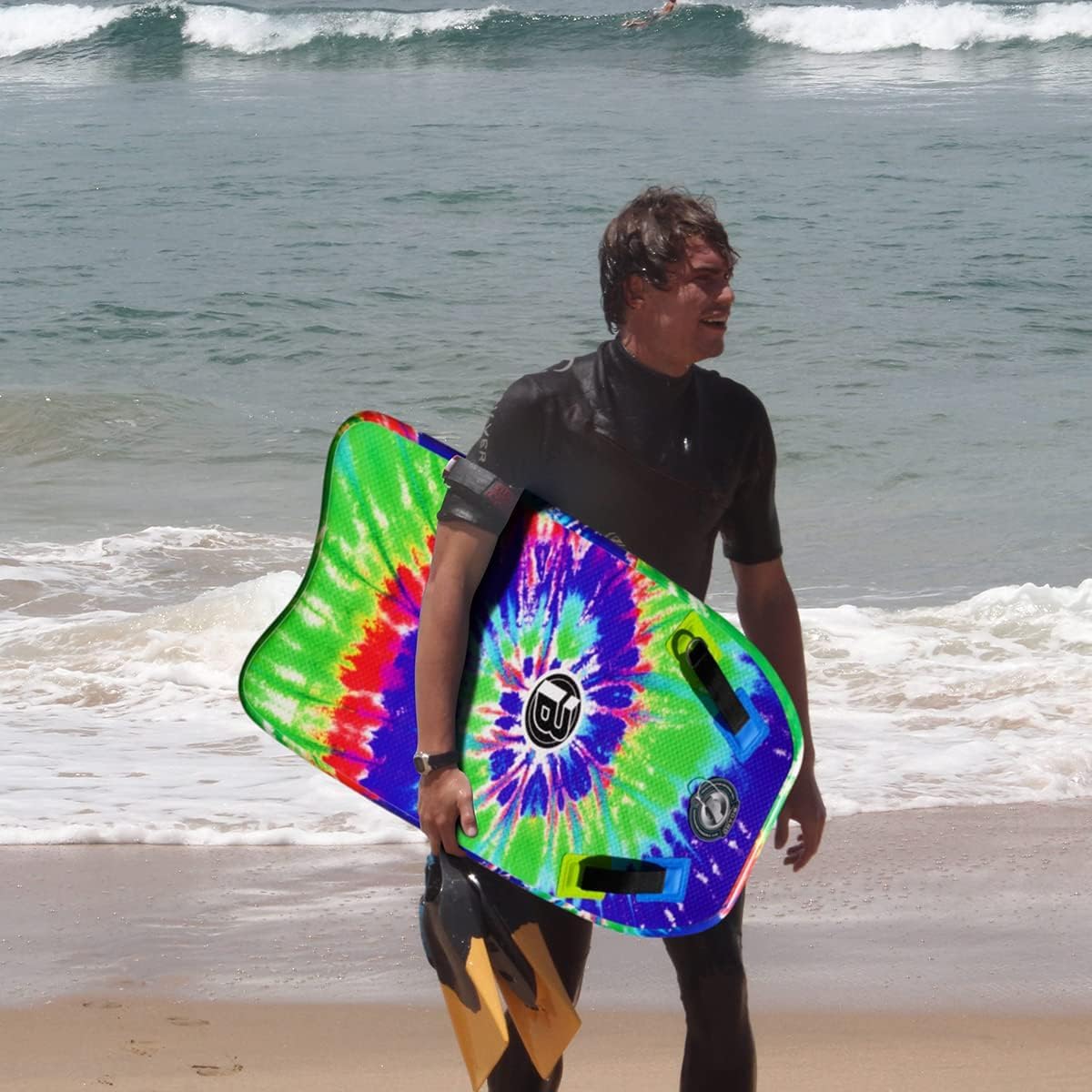 Portable Inflatable Bodyboard 42 inch Body Board with Sup Technology Solid and Stable Platform and Buoyancy for Adult Or Teen