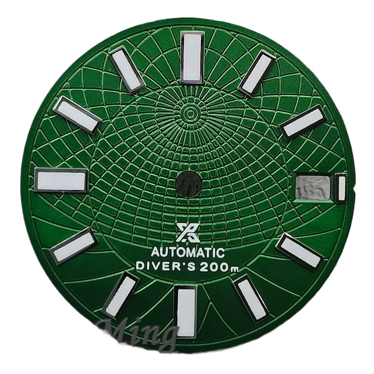 Cadran aseptique 28.5mm lumineux vert idéal pour la modification de votre montre NH35 NH36