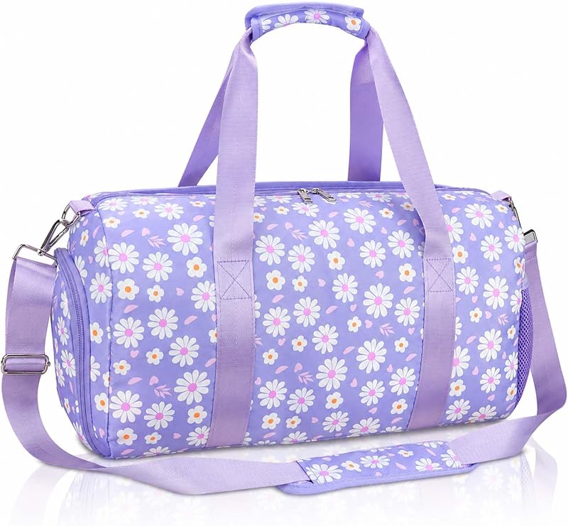 Bolsa de Viaje para Gimnasio para niñas - Bolsa de Gimnasia, Deportes y Baile con Compartimento para Zapatos y Bolsillo húmedo Panda Bolsa de Viaje para niños Adolescentes Fin de Semana Fiesta de Pijamas Bolsa de Transporte