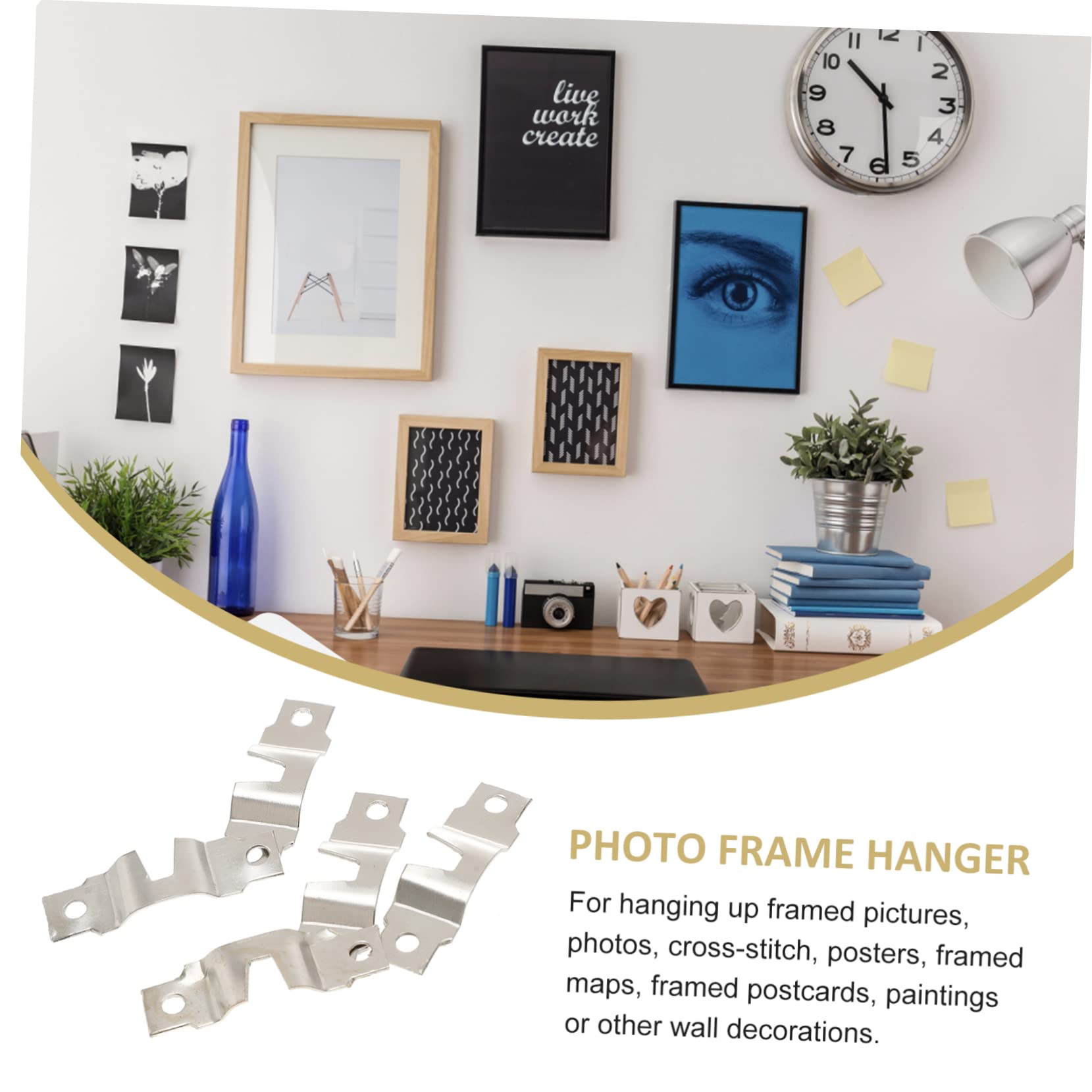 Uonlytech 500 Piezas Marco De Fotos Clavos De Pared Decoración Del Hogar Pequeño Diente De Imagen Perchas De Acero Con De Con Tornillos Marco De Fotos Soluciones Para
