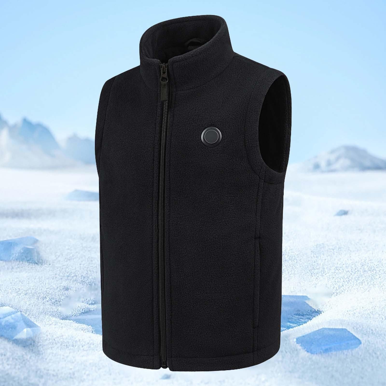 Gilet chauffant en polaire pour filles et garçons avec charge USB, batterie rechargeable, veste chaude doublée en polaire pour enfants, activités de plein air d'hiver