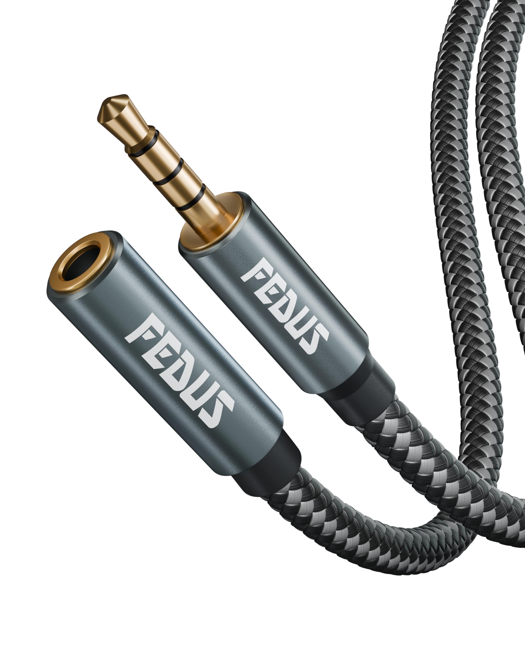 FEDUS 3.5 mm Male to Female Aux Extension Audio Cable with Microphone Nylon Braided 1 Meter TRRS 4 Pole Stereo Audio Extender Cord Aux Cable for Car, Aux Cable for Speakers, Earphone Headphone,Phone (B0D6LRJXWG) Amazon Price History, Amazon Price Tracker