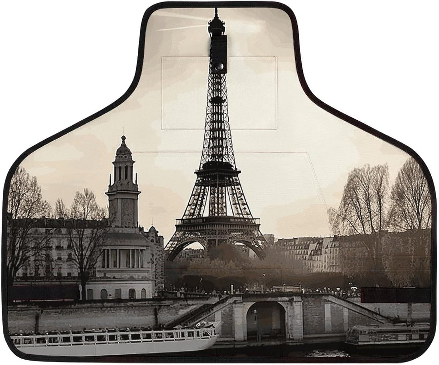 Travel Paris Tool Apron with Multiple Pockets Adjustable Heavy Duty Work Apron Cross-Back Straps Lightweight Workshop Bib Apron for Men Women Woodworking Garden
