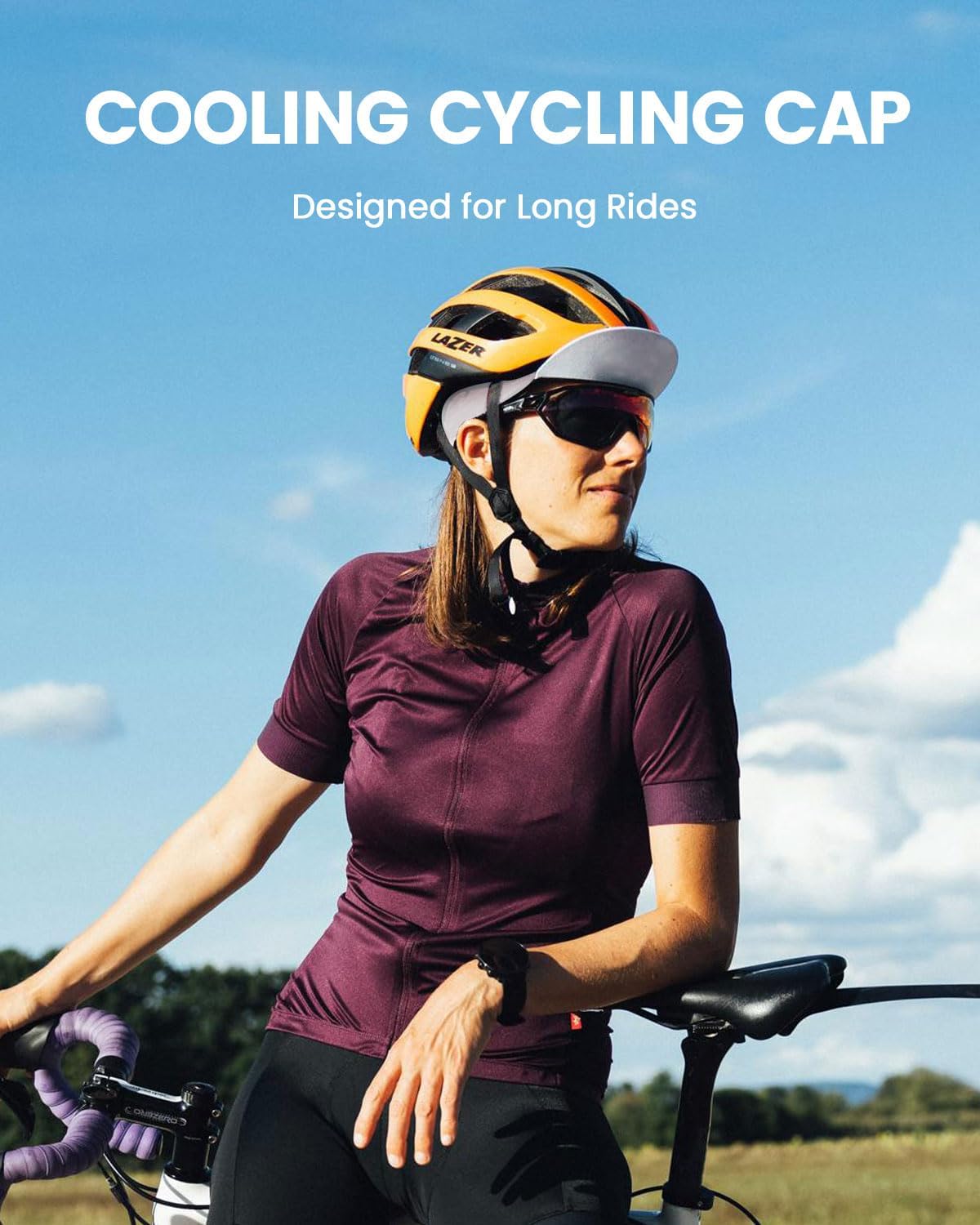 Zylioo XXL オーバーサイズ サイクリング スカルキャップ、冷却ヘルメットライナー スウェットライナー、日焼け防止 ランニン