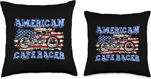 Miniatura 3 de American Cafe Racer Motorcycle Apparel and Merch American Cafe Racer Biker - Cojín para hombre, mujer, adulto, adolescentes, niños y niñas, 16 x 16