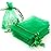 Akstore 100PCS 4x6inch (10x15cm) Drawstring Organza Jewelry Favor Pouches Wedding Party Festival Gift Bags Candy Bags (Green)