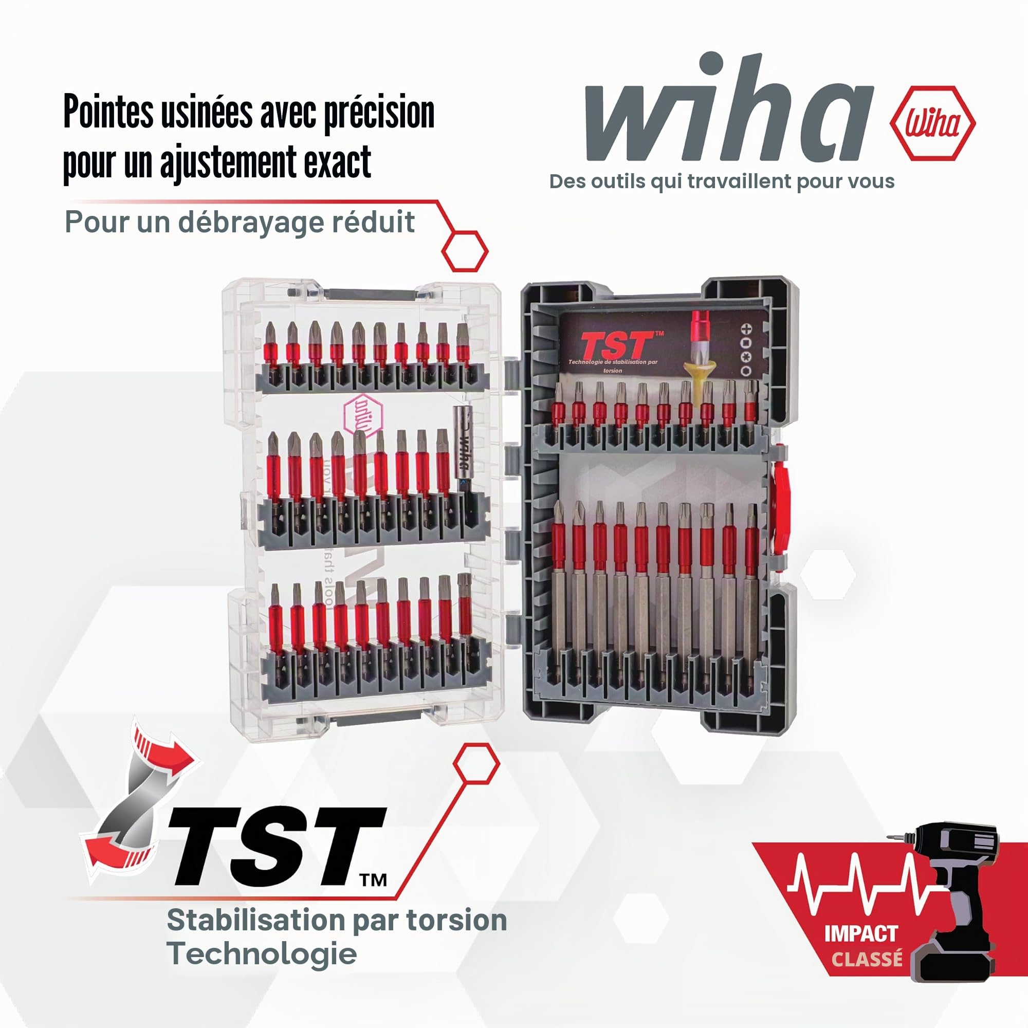 Wiha MaxxTor 76885 Lot de 50 embouts à percussion