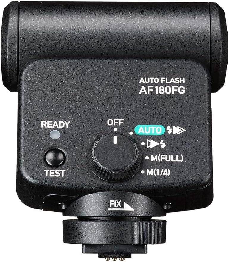 PENTAX Autoflash AF180FG [Small Flash/Guide No. 18 / Dustproof/Splashproof/Bounce Shooting Up to 135° / Simple and Easy Operation/Built-in Sliding Wide Panel Covers an Equivalent Angle of View