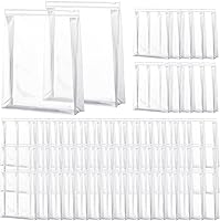 Xuniea 100 Pack Mini Clear PVC Makeup Bags - Waterproof Travel Toiletry Organizer Pouches with Zipper, Bulk Transparent Cosmetic Bags 5.1 Inch for Women Men