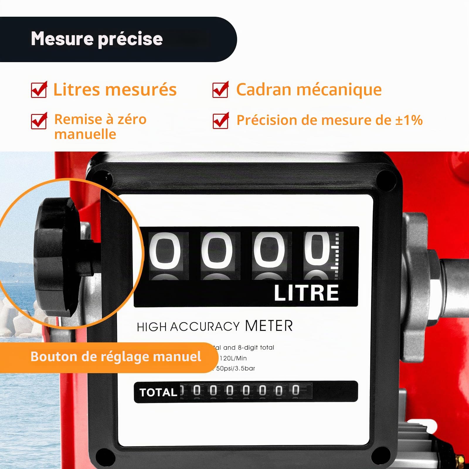 60L/Min Pompe à Diesel Electrique, 220V Pompes à Carburant Auto-Aspirant Pompe Gasoil avec Pistolet Automatique Station Service Mobile pour Voitures, Camions-Citernes