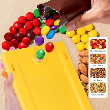 Candy Dispenser Picture Hanging Frame - Gumball Machine in a Frame, Wall Candy Dispenser Perfect for Candies & Nuts, Birthday Christmas Gift for All Ages, Large 12 x 8 (Yellow)