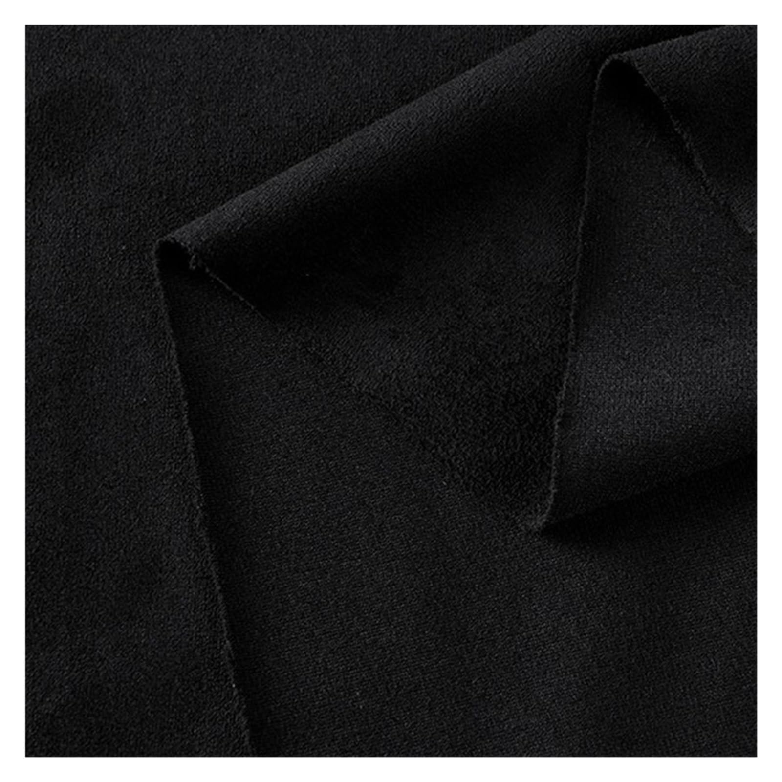 FIgpmwld Faux Suede Fabric, Stretch Brushed Faux Suede Fabric Multicolor 50x160cm DIY Garment(Black)
