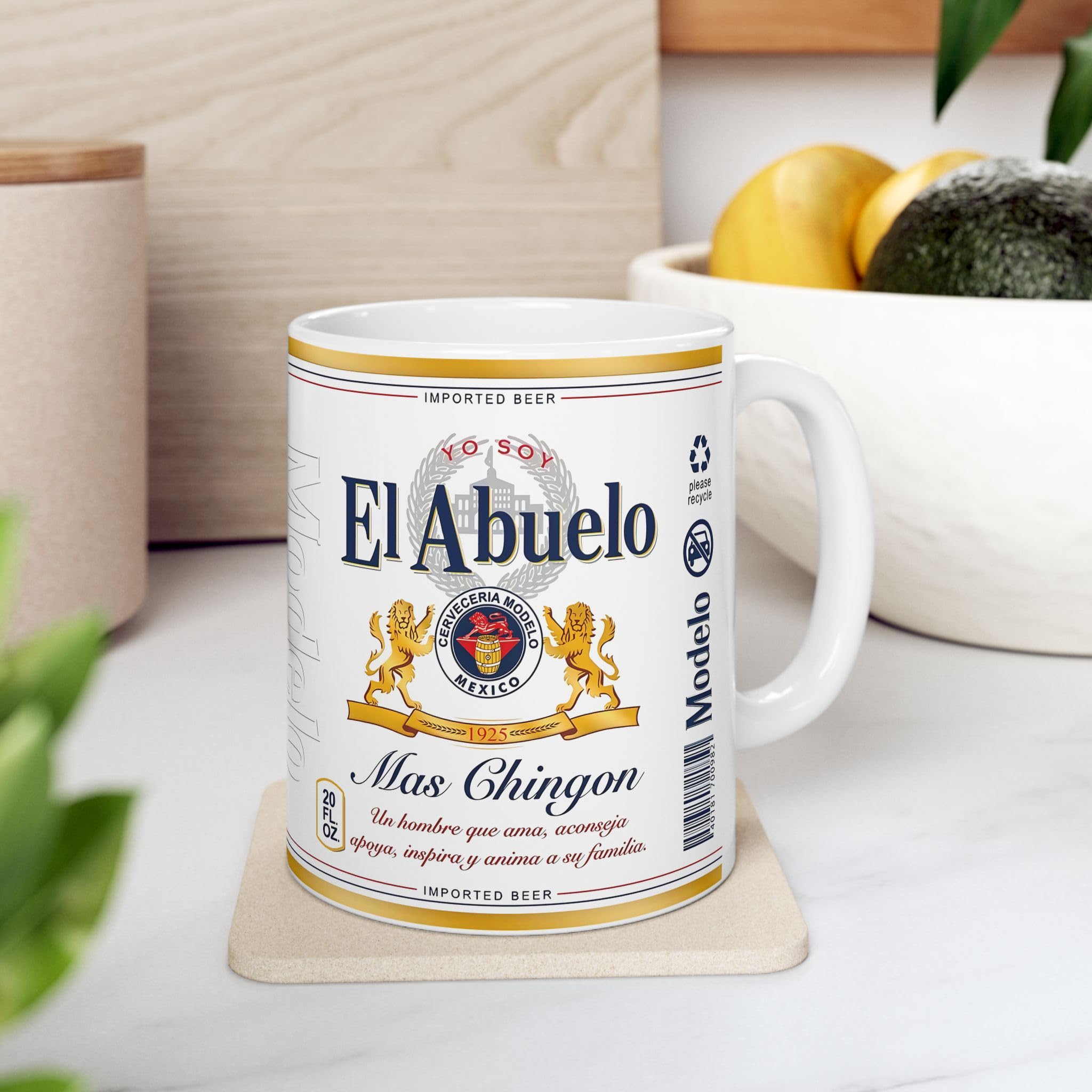 Amazon.com | El Abuelo Mas Chingon Coffee Mug-Funny Gift for Cool  Grandfather,Perfect for Father's Day,Unique & Special,Funny Drinking Cup: Coffee  Cups & Mugs
