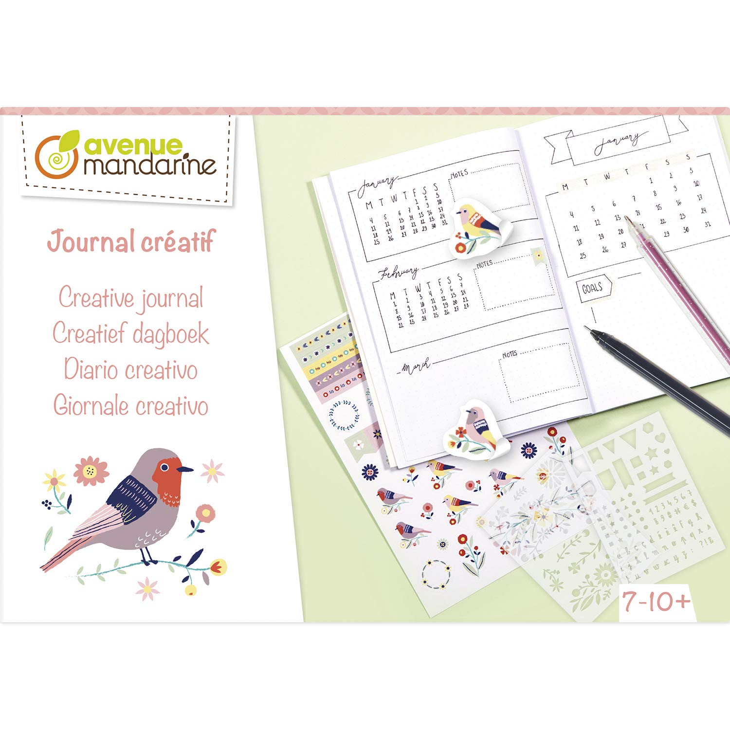 Clairefontaine ES Avenue Mandarine- Diario creativo, KC108C